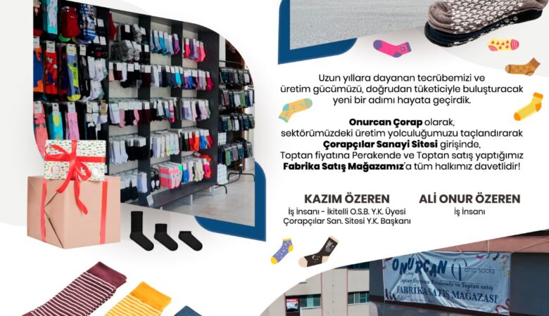SİTE BAŞKANIMIZ KAZIM ÖZEREN’İN ONURCAN ÇORAP FABRİKA SATIŞ MAĞAZASININ AÇILIŞI, İOSB BAŞKANI MUSTAFA KESKİN ,DEĞERLİ DOSTLARI VE ESNAFLARIMIZIN KATILIMIYLA YAPILMIŞTIR.HAYIRLARA VESİLE OLMASINI TEMENNİ EDİYORUZ.