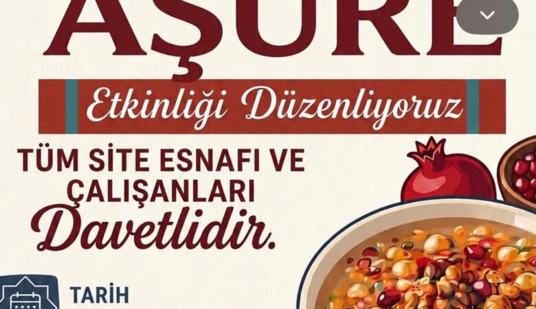 Muharrem ayı vesilesi ile Başkan Kazım Özeren ve yönetim kurulu üyelerinin organize ettiği ,esnaflarında katılımlarıyla sitemizde aşure etkinliğimiz yapılmıştır…
